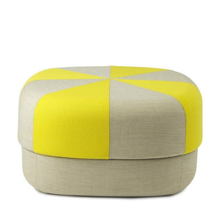 Normann Copenhagen Circus Duo Large fabric pouf 65x65cm. with h.35 cm. Normann Copenhagen Circus Duo Yellow - Buy now on ShopDecor - Discover the best products by NORMANN COPENHAGEN design