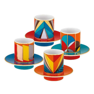 Vista Alegre Futurismo set 4 coffee cups & saucers - Buy now on ShopDecor - Discover the best products by VISTA ALEGRE design